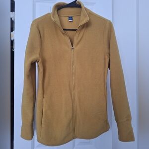 Like New Womens Small Yellow Old Navy Performance Fleece Zip Jacket
